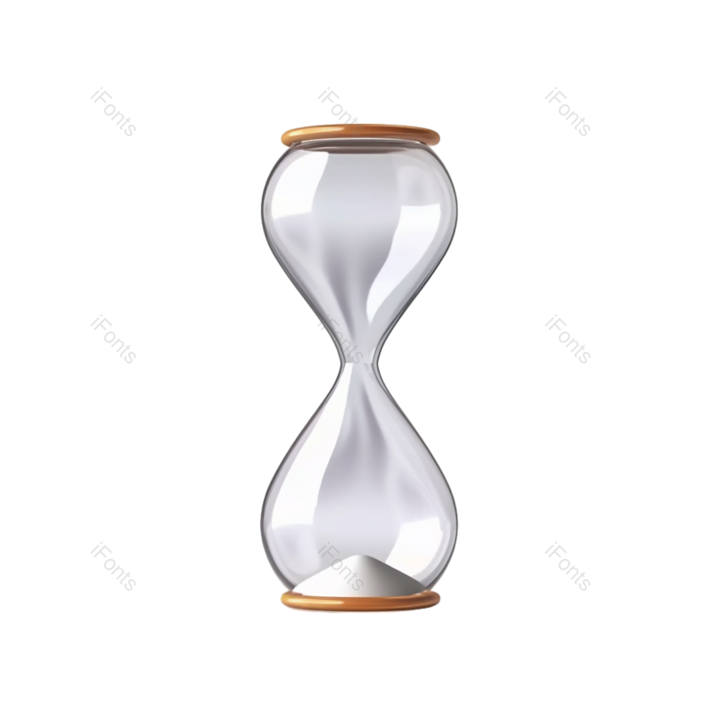 复古图片,沙漏元素,白色背景PNG,模板免抠素材